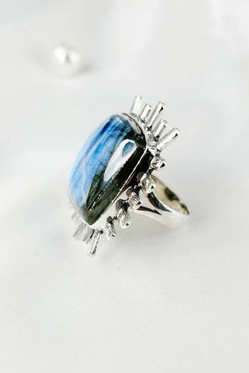 Bague Labradorite Naturelle